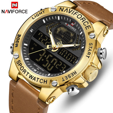NAVIFORCE Top Brand Dual Display Men Watches